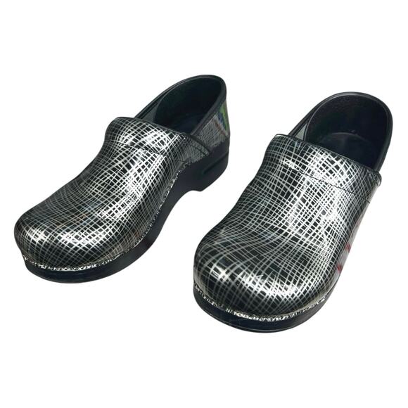 Dansko Women’s Professional Silver Black Slip On Clog Size 38 US 7.5/8 - Picture 6 of 11